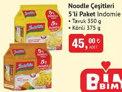 INDOMİE NOODLE ÇEŞİTLERİ 5'Lİ PAKET